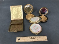 3 Vintage Compacts inc. Stratton and Oroton Enamelled Cigarette Case - 2