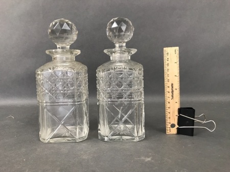 2 Vintage Crystal Decanters