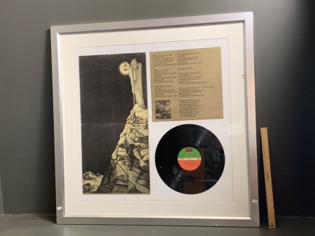 Large Framed Led Zepellin 4 Album and Cover