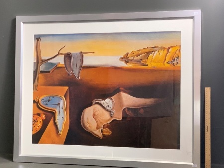 Large Framed Dali Persistence of Memory Poster