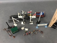 Collection of Vintage Die Cast Railway Signals and Eqpt. + Tiny People - 2