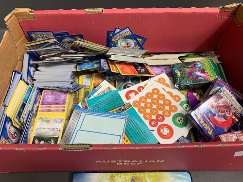 Large Box of Hundreds of Collectable Pokemon Cards