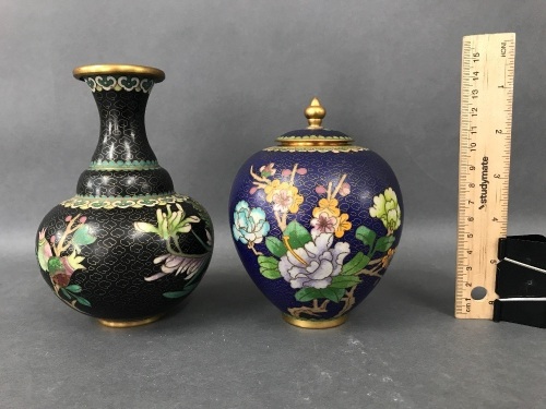 Cloisonné Vase & Ginger Jar