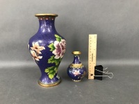 2 Cloisonné Vases