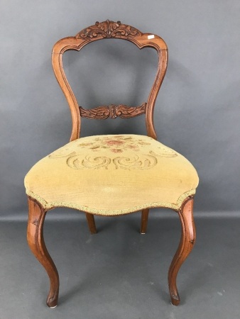 Vintage Bedroom Chair with Sprung Seat
