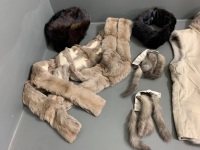 Box of Assorted Fur Items - 2