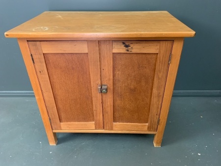 Vintage 2 Door Timber Kitchen Cupboard