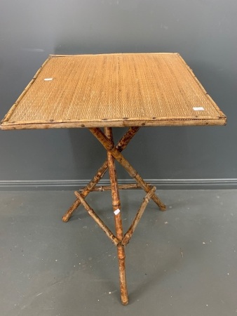 Antique Leopard Cane Gypsy Table