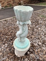 Cast Cherub and Dolphin Water Feature - No Pump - 2