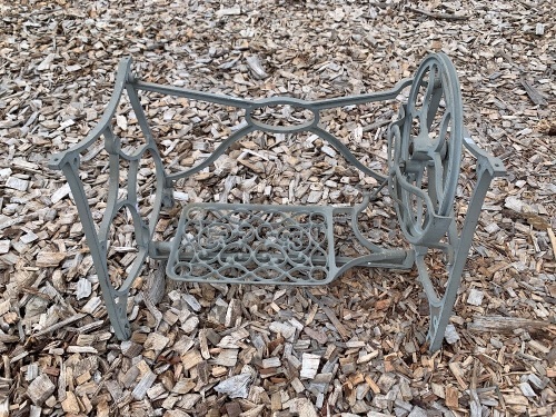 Low Antique Cast Iron Treadle Base