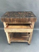 Butchers Block on Casters - 2