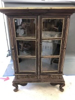 Carved & Glazed Asian Display Cabinet