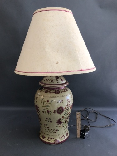 Contemporary Ginger Jar Style Lamp & Shade