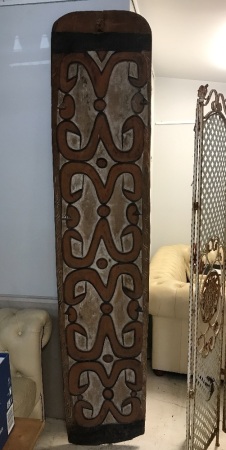 Huge Carved Asmat War Shield New Guinea