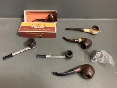 Asstd Lot of Vintage Pipes inc. Briar and Meerschaum