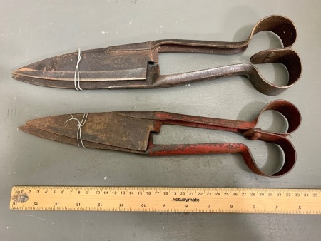 2 Pairs of Vintage Sheep Shears - Both with Stamped Makers Mark