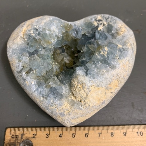 Celestite Crystal Heart from Madagascar