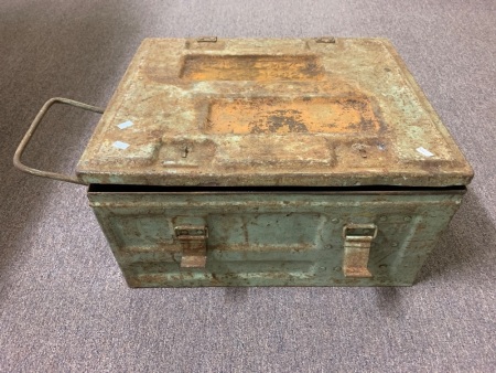 Large 1942 Vintage Steel Ammo Box