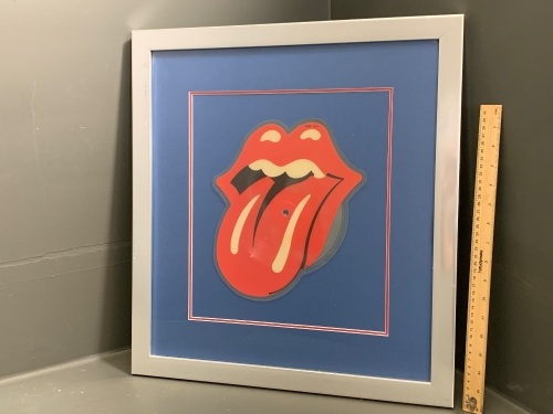 Framed The Rolling Stones She Was Hot 1984 UK 7" Shaped Picture Disc - RSRP 114A