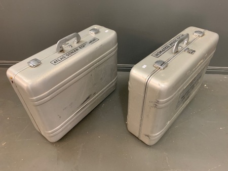 Pair of Vintage Aluminium Equipment Flight Cases - Centurion Zero Elite