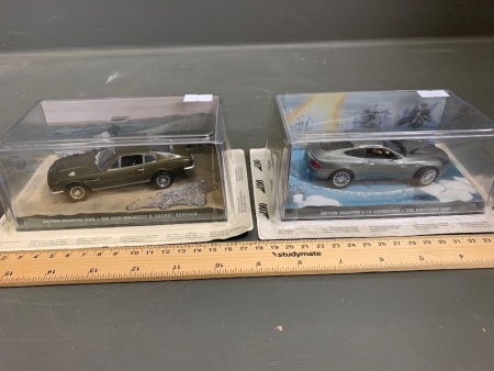 2 x Vintage James Bond Collectable Cars in Original Packaging - Fabbri Ltd 1/43 Scale