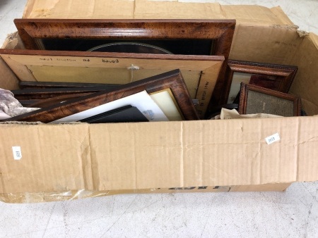 Box Lot of Asstd Picture Frames/Prints