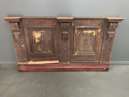 Antique Timber Counter Front - Apparently from an 1850's Ballarat Brothel