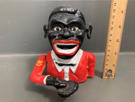 Decorator Cast Iron Caricature Money Box