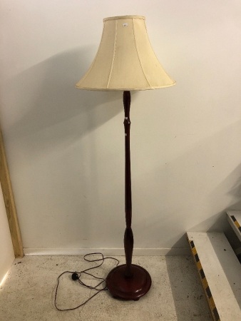 Timber Standard Lamp & Shade