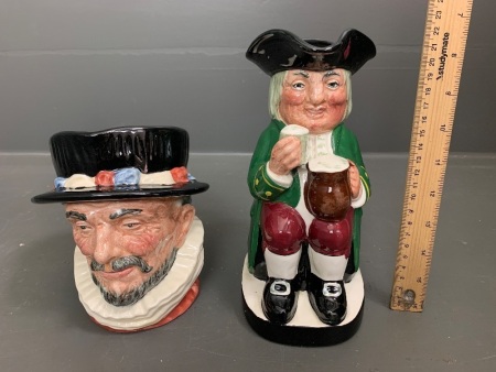 Vintage Royal Doulton Large Beefeater Toby Jug D6206 + 8074 Charingtons Doulton Toby Jug