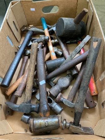 Asstd Lot of Vintage Hammers and Heads