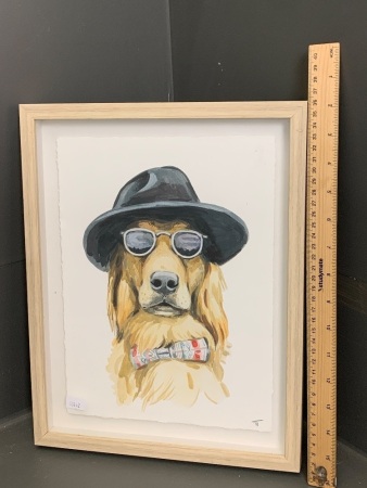 Dog in Disguise - Framed and Mounted Signed Print by Tanya Shumkina