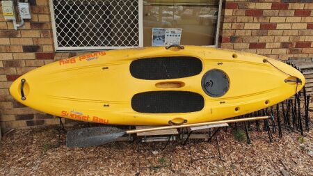 Sunset Bay Yellow Hardshell Stand Up Paddle Board with Paddle