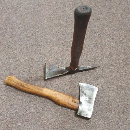 Small Vintage Tomahawk + Vintage Pick with Nail Puller