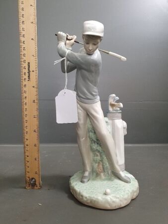 Lladro Figurine Boy Golfer #4824