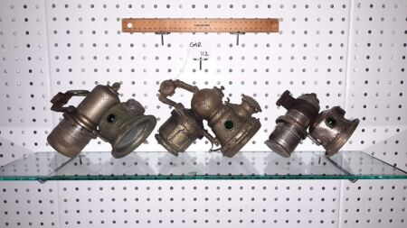 3 X ANTIQUE CARBIDE LIGHTS - CONDITION FAIR