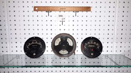 3 X VINTAGE GAUGES - CONDITION FAIR