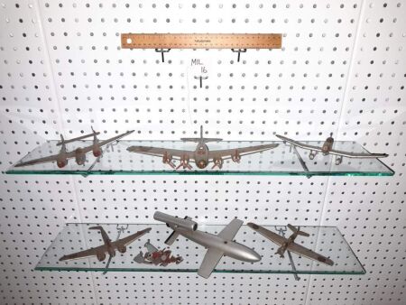 SELECTION OF HANDMADE TIMBER (NOT MODELS) WORLD WAR 2 AIRCRAFT INCLUDING GERMAN V2 BOMBER - ALL PIECES TO RESTORE INCLUDED - CONDITION FAIR