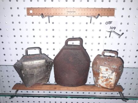 ANTIQUE / VINTAGE COW BELLS - CONDITION GOOD