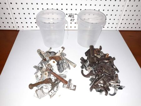 2 X BUCKETS VINTAGE WINDOW HARDWARE - CONDITION GOOD