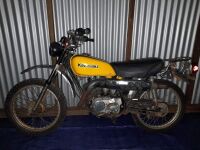 1978 KAWASAKI KV100 AG BIKE, HIGH / LOW RANGE ON HANDLEBARS - 823KM - RARE BIKE - CONDITION GOOD - 3