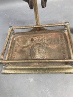 Nice Brass Fireplace Tool Set on Stand - 4