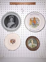 3 X CORONATION PLATES, 1 X SILVER JUBILEE PLATE. - CONDITION GOOD