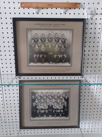 1964 AUSTRALIA RUGBY LEAGUE TEAM PHOTO + 1967 BRISBANE EASTERN SUBURBS TEAM PHOTO - CONDITION GOOD