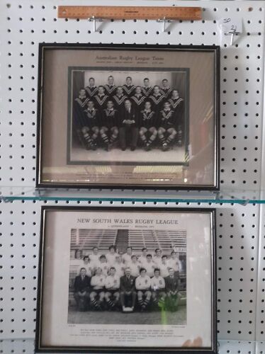 1966 AUSTRALIAN RUGBY LEAGUE TEAM PHOTO + 1971 NSW RUGBY LEAGUE TEAM PHOTO (LIGHT REFLECTION) - CONDITION GOOD