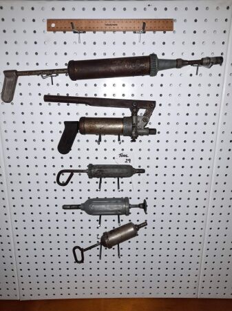 SELECTION VINTAGE GREASE GUNS - CONDITION GOOD