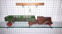 ANTIQUE WYN-TOY PRIME MOVER TRUCK AND GATED TRAILER. 450 LONG. RARE. - CONDITION FAIR - 2