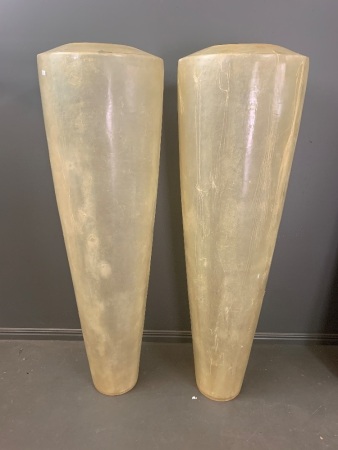 Pair of XL Translucent Perspex Vases