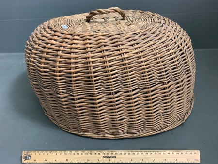 Large Vintage Wicker Food Cover