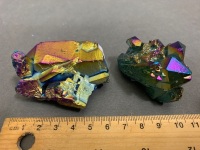 2 Titanium Coated Aura Crystals